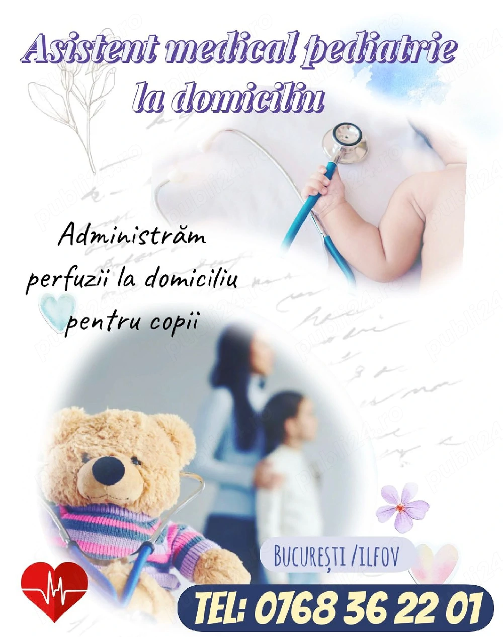 Asistent medical pediatrie la domiciliu in București si Ilfov 