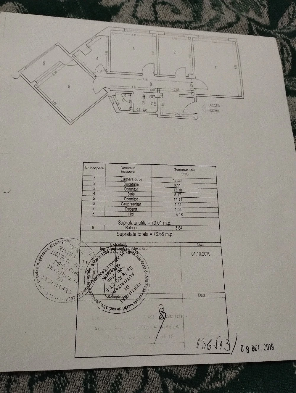 Apt. cu 3 camere parter,Balada