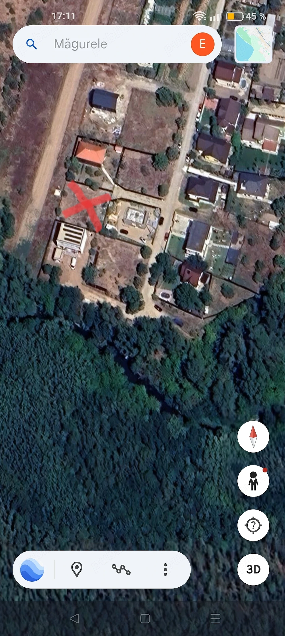 626 mp, rau, padure, utilitati