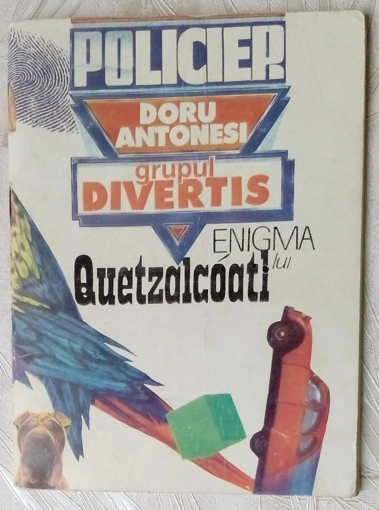 enigma lui quetzalcoatl de doru antonesi grupul divertis policier editura raton 1990 64 pagini 