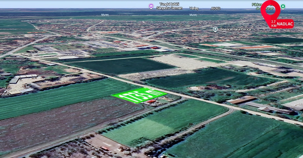 Teren Industrial, Pecica, Arad, acces la drum si utilitat