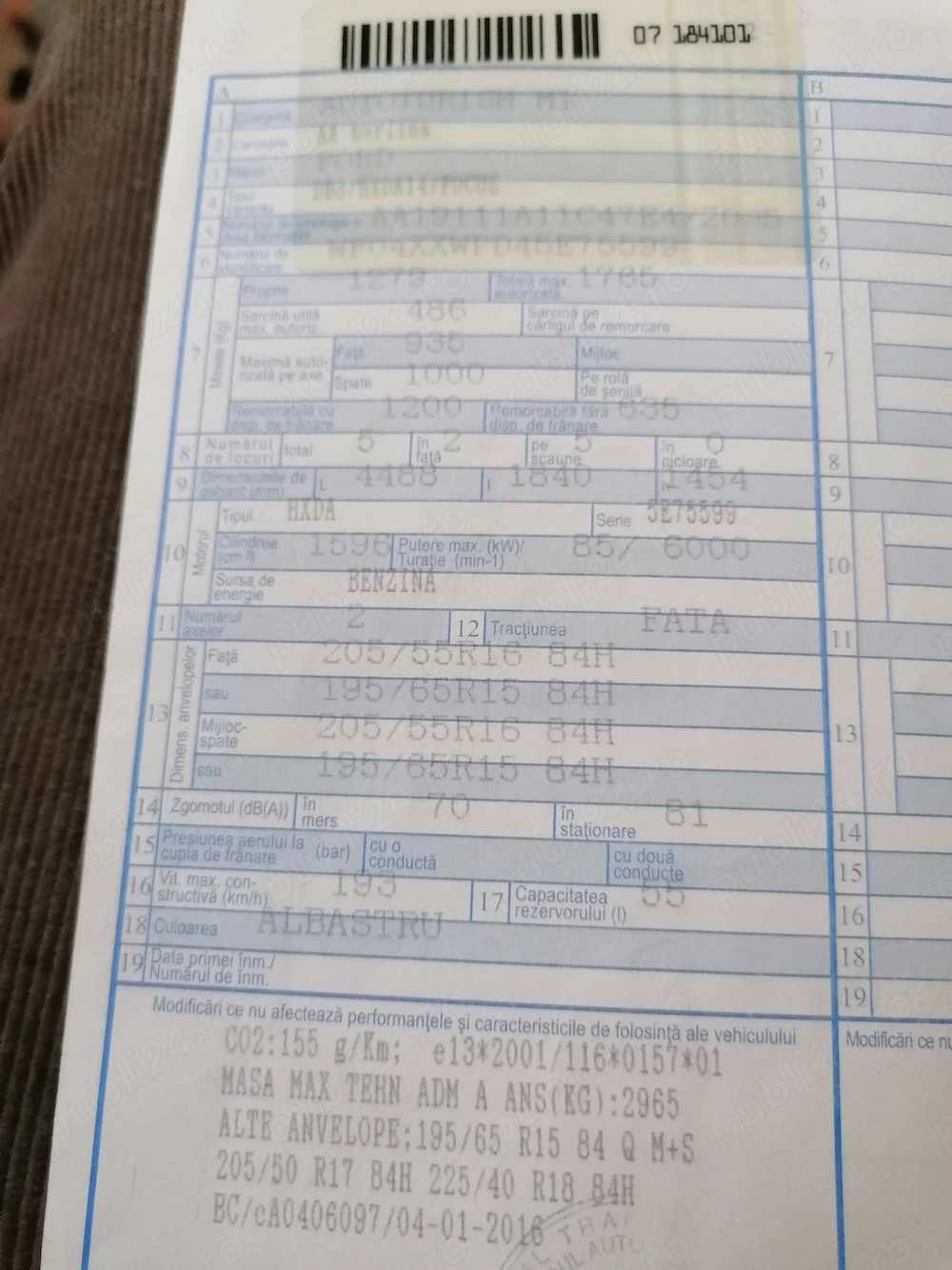 Vând Ford focus mk2 1,6 benzina 