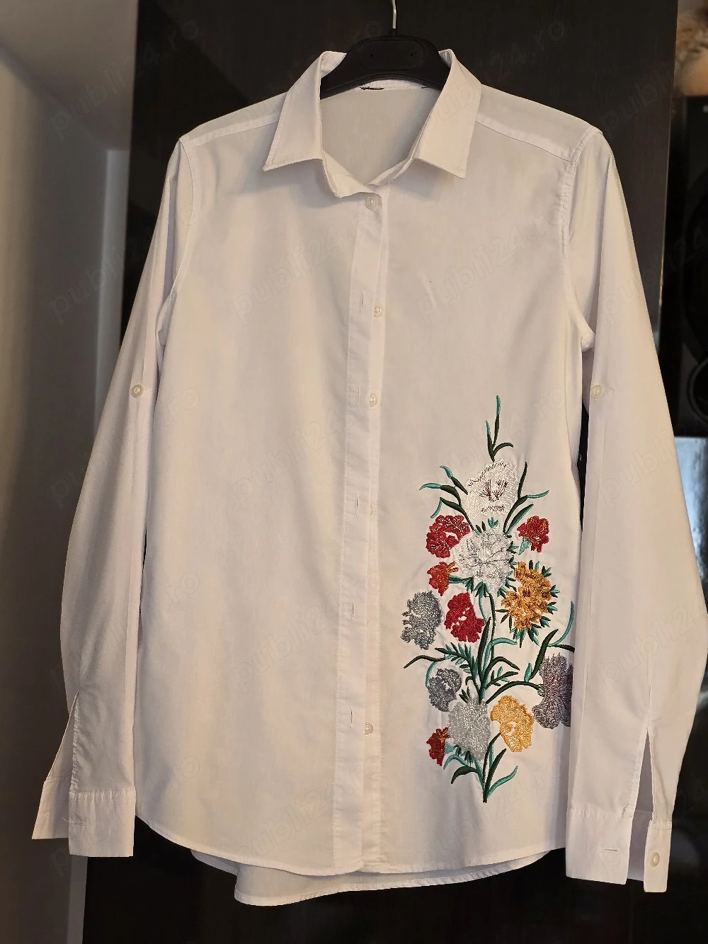 Cămașă damă elegantă brodată marime M
