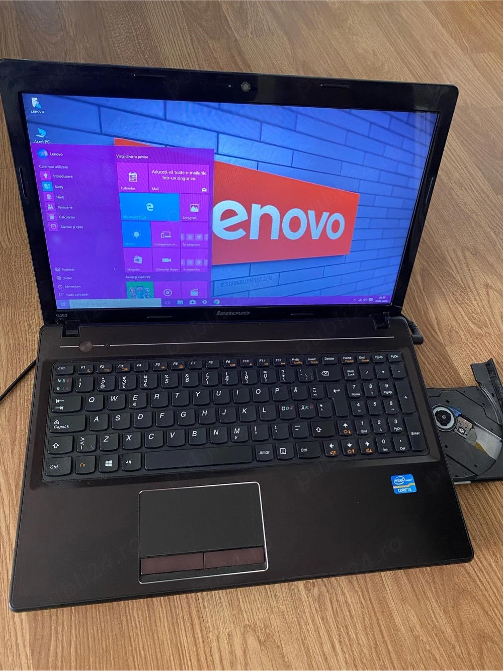 Laptop Lenovo intel core i5,Display 15,6 led,Windows 10 Pro,6gb ram ddr3 160gb memorie perfect funct
