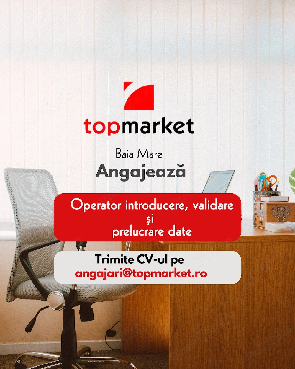 Angajăm Operator introducere, validare și prelucrare date la filiala Top Market din Baia Mare