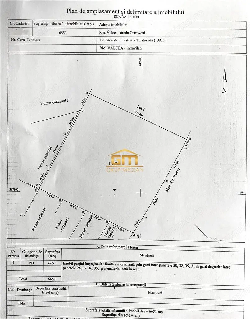 Teren Ostroveni, 6.651 mp, ideal pentru proiect de agrement sau parc de distracții