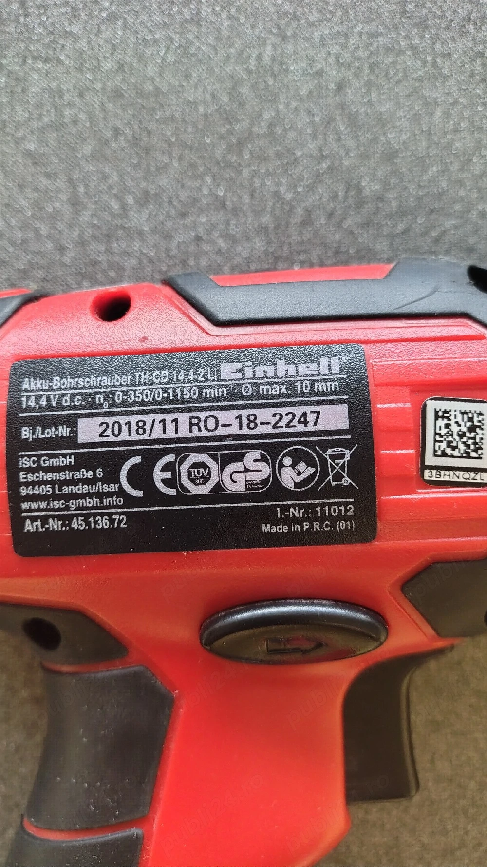 Vand bormasina cu acumulator Einhell 