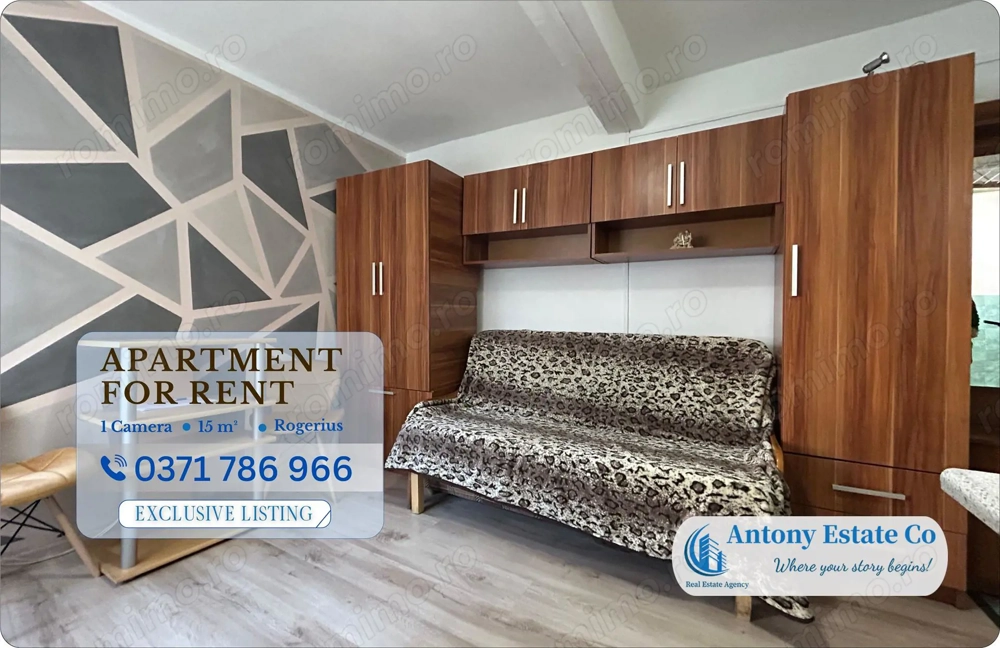 Apartament de inchiriat, 1 camera, Rogerius Oradea