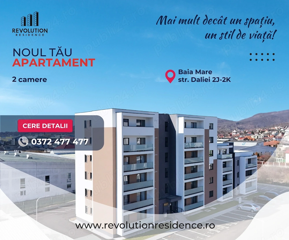 NEW! COMISION 0% - Apartament finisat cu 2 camere - Daliei 2J, Baia Mare