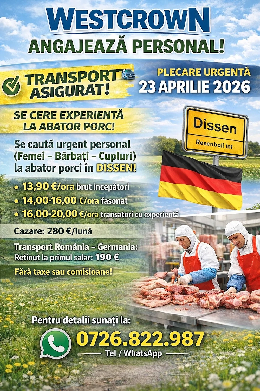 westcrown plecare super urgenta