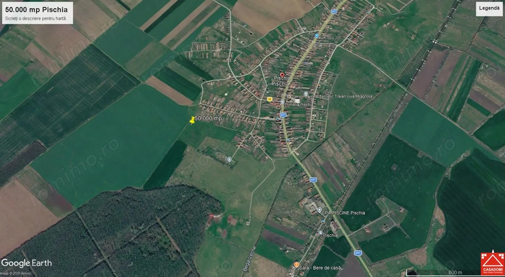 Teren pentru dezvoltare rezidentiala langa padure, in Pischia