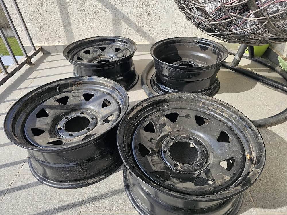 Set 4 jante 17x8J ET0, oțel, pentru Toyota, Mitsubishi, Nissan.