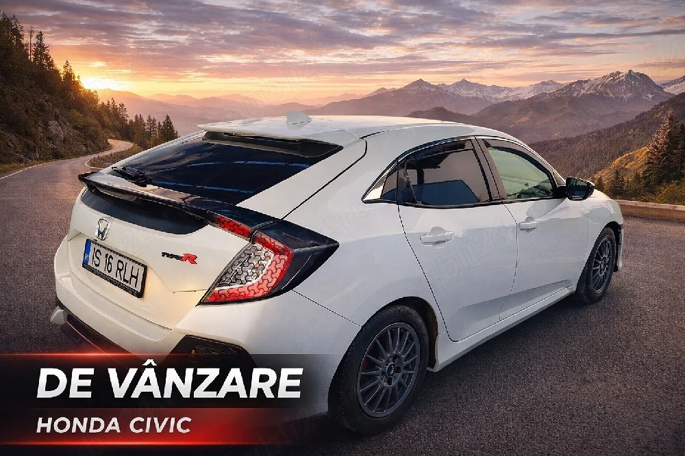 Honda Civic X - 2019, 1.0.benzina, manuala 6+1, - alb perlat -  Un singur proprietar !