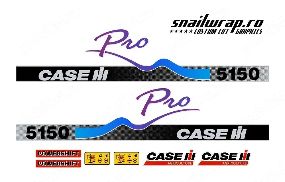 Stickere autocolante CASE IH 5120, 5130, 5140, 5150 STANDARD si PRO