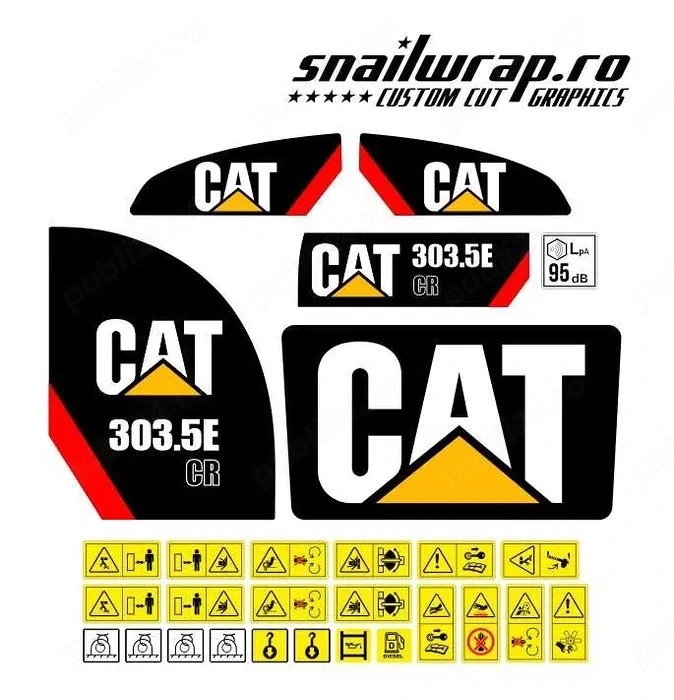 Stickere autocolante CAT 301 303 305 308 226 257 434 D6N D4H D5N 272D