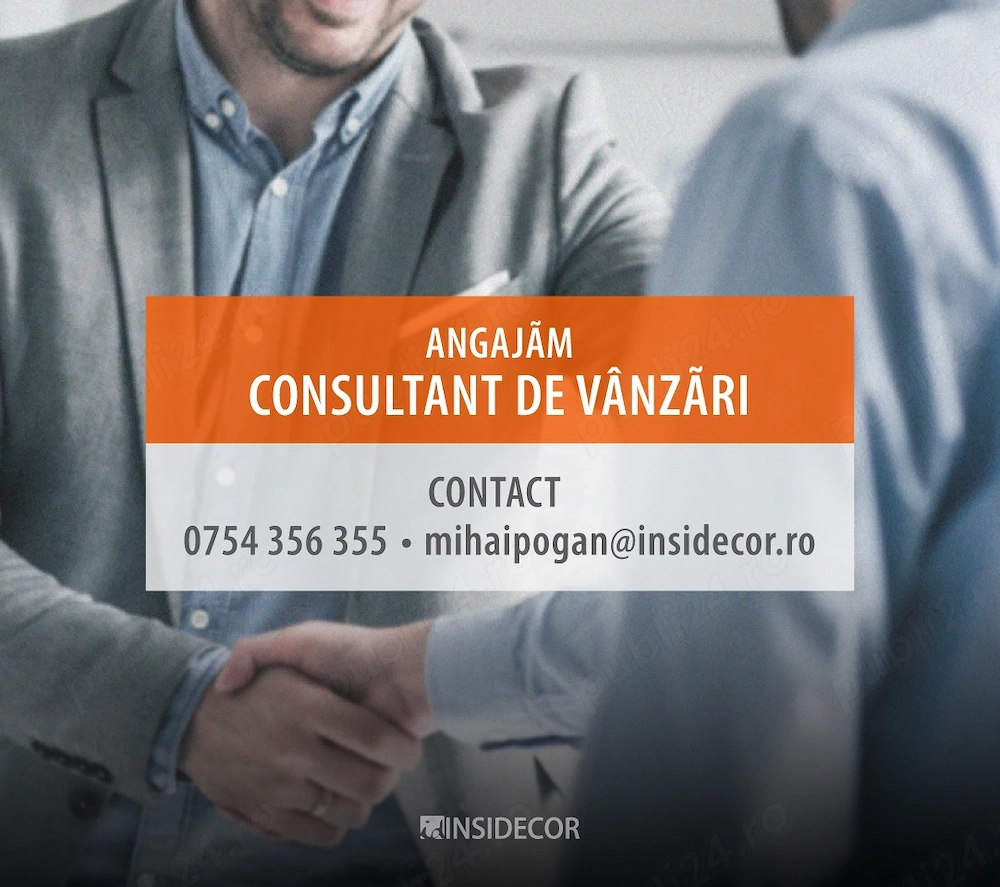Angajăm Consilier VÂNZARI - INSIDECOR Timișoara