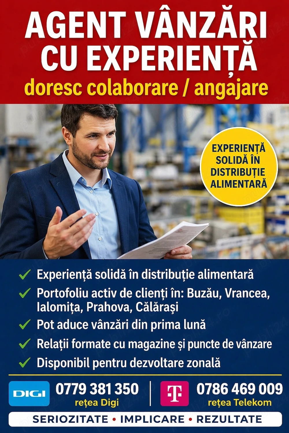 Agent Vânzări Distribuție Alimentară   portofoliu clienți existent