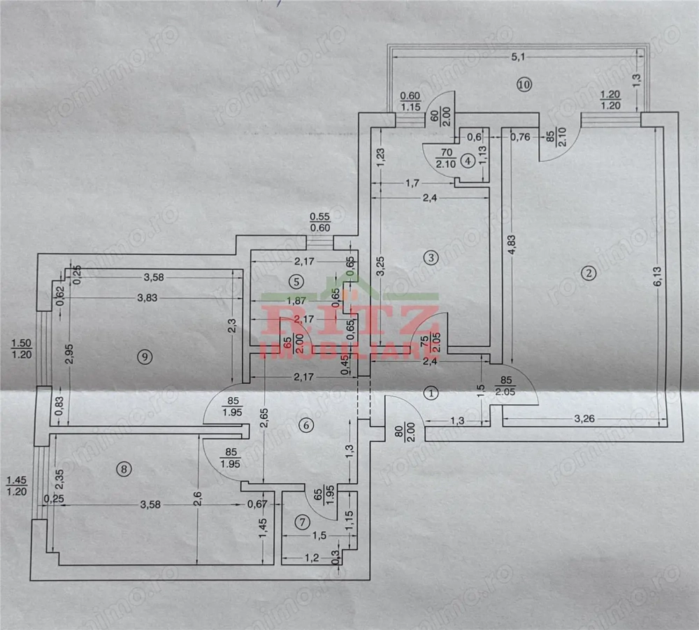 Nou! Ap. 3 cam., S=76 mp, garaj, zona CEC!