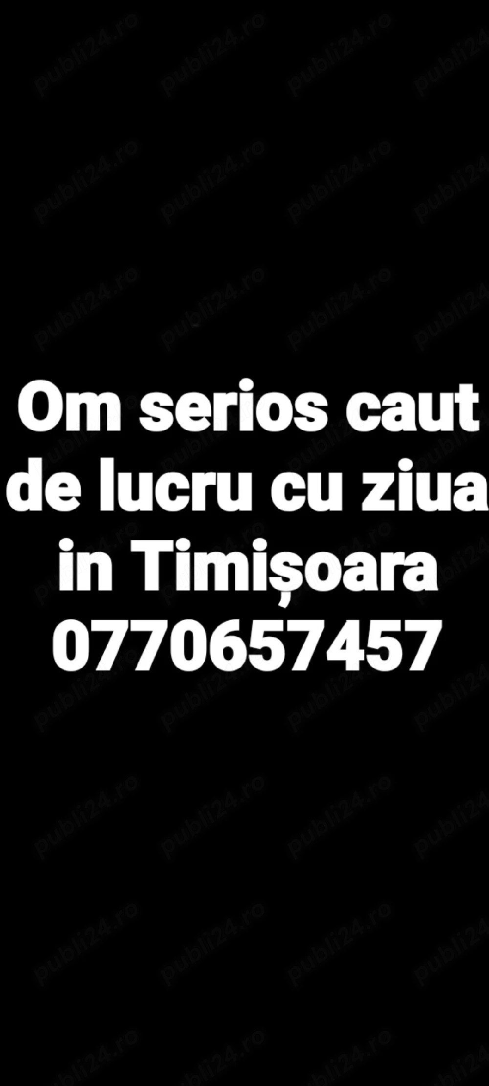 Caut de Lucru cu ziua in Timișoara 