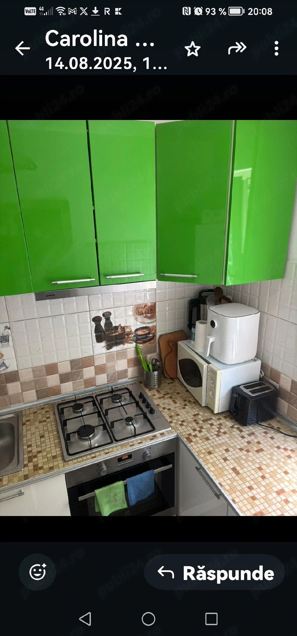 Închiriez c 2 camere,  cumobilare utilate decomandate, WI-FI și parcare