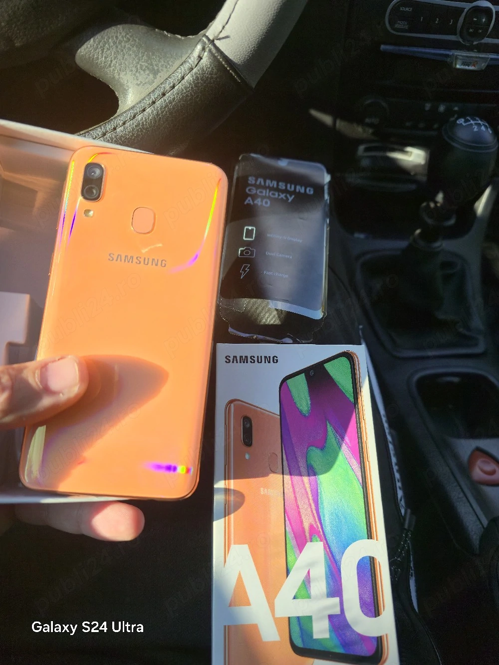 samsung A40 64gb 4gb ram impecabil ca nou la cutie cu casti noi Braila 350 lei