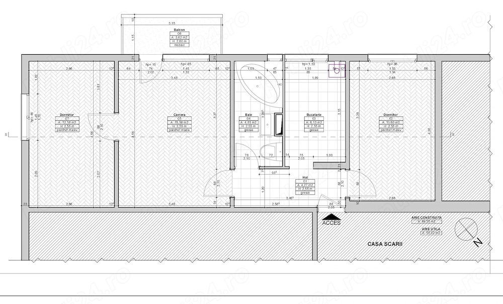 Proprietar Apartament 3 camere, etaj 2 4, însorit, aproape de piața Astra + loc de parcare