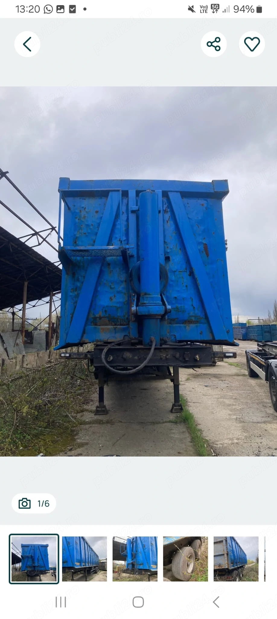 Vând semiremorcă transport fier vechi