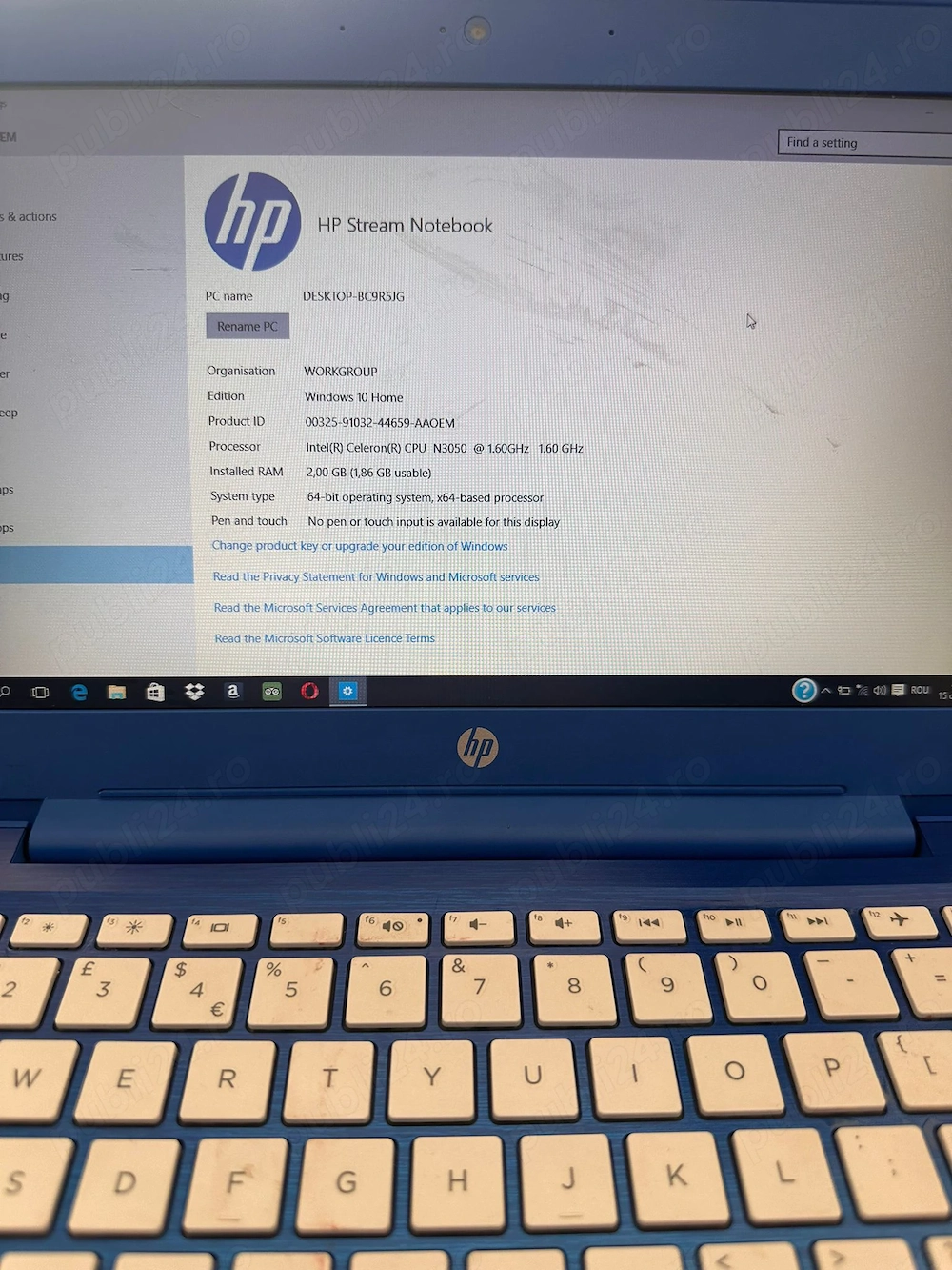 Vând notebook HP perfectă stare de funcționare 
