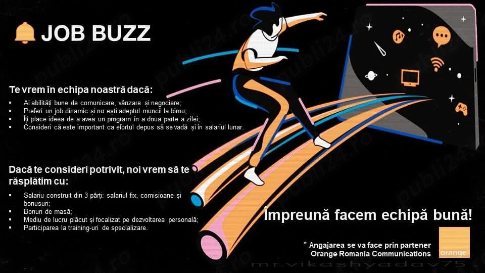 Angajăm agent de vânzări Orange