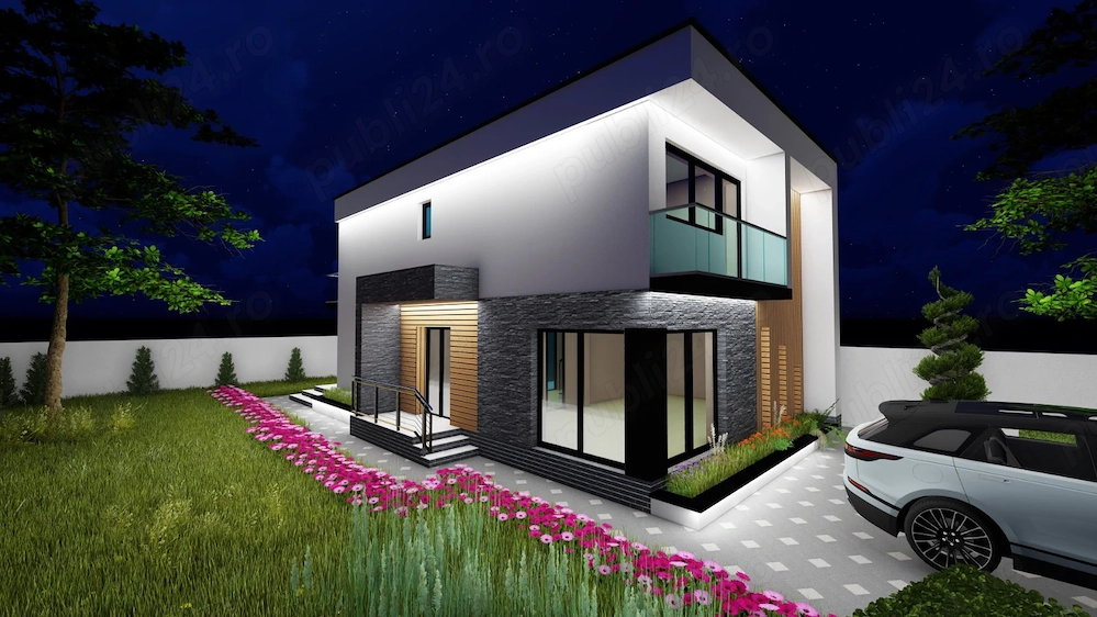 Casă nouă P+1 de vânzare în Sat Costi, lângă Galați   160 mp utili, 480 mp terenFinisaje la alegere