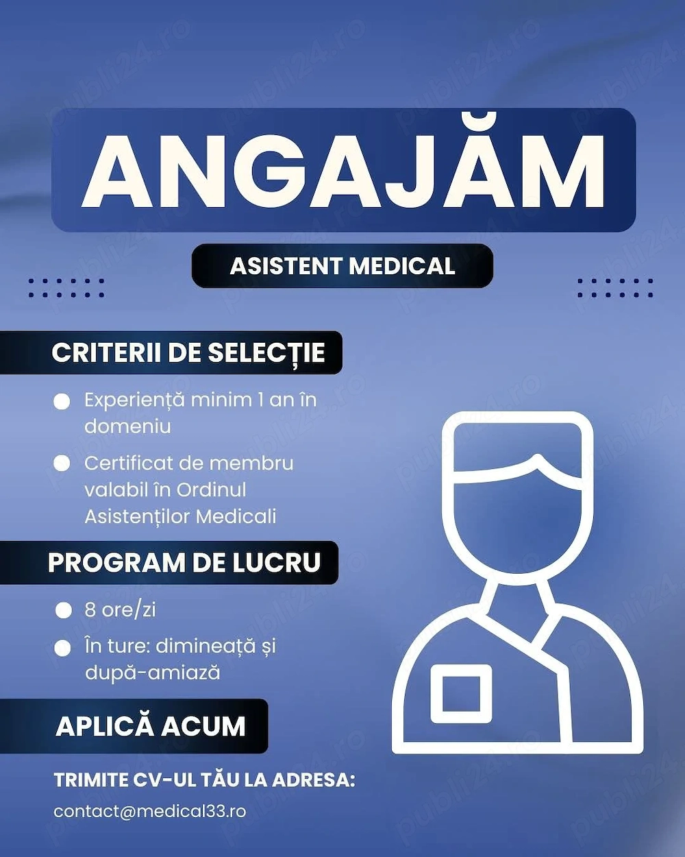 Angajam asistent medical - Clinica Medical33