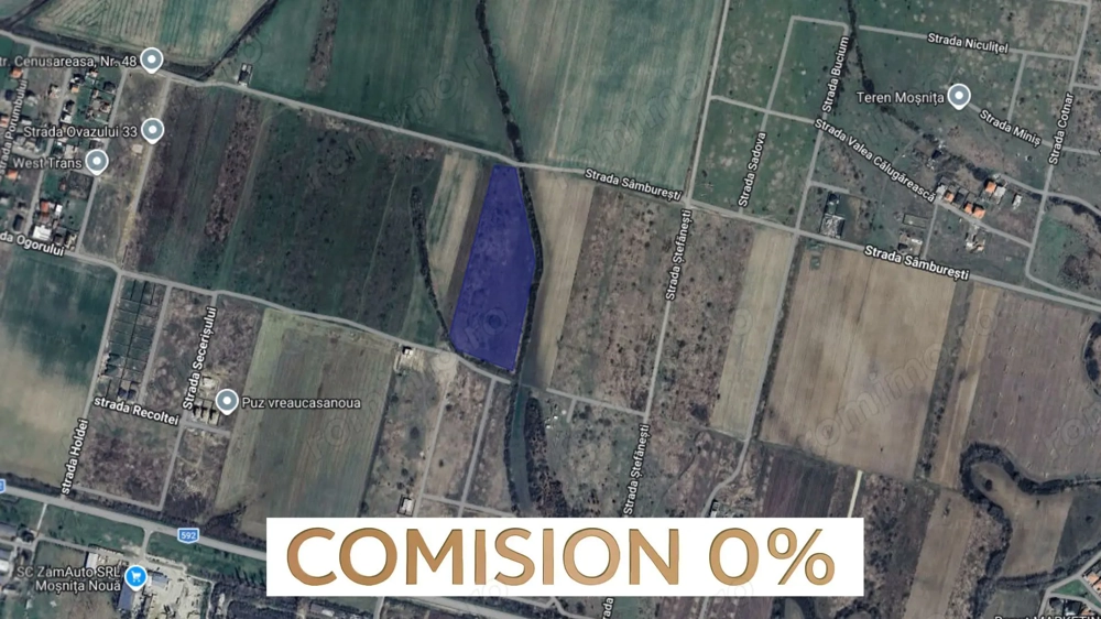 COMISION | Terenuri pentru duplex și blocuri locative | Moșnița Nouă