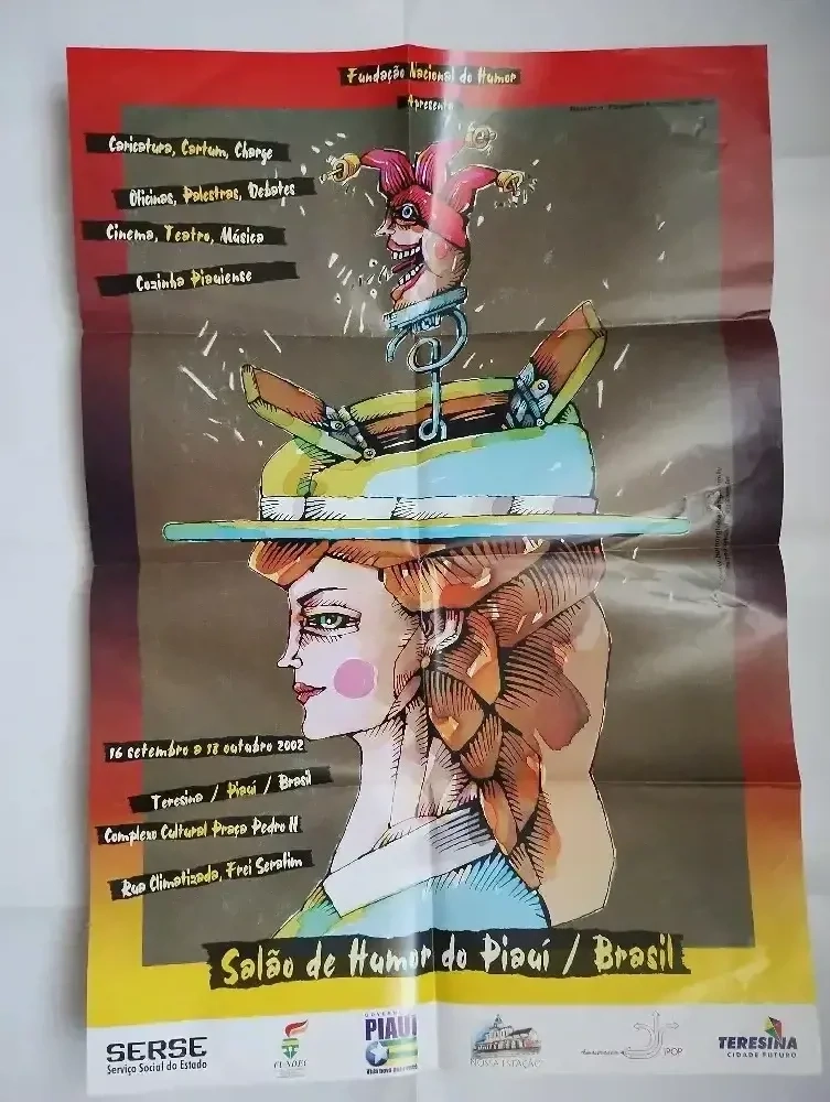 282. Poster afiș de caricatura, 64 cm x 44 cm