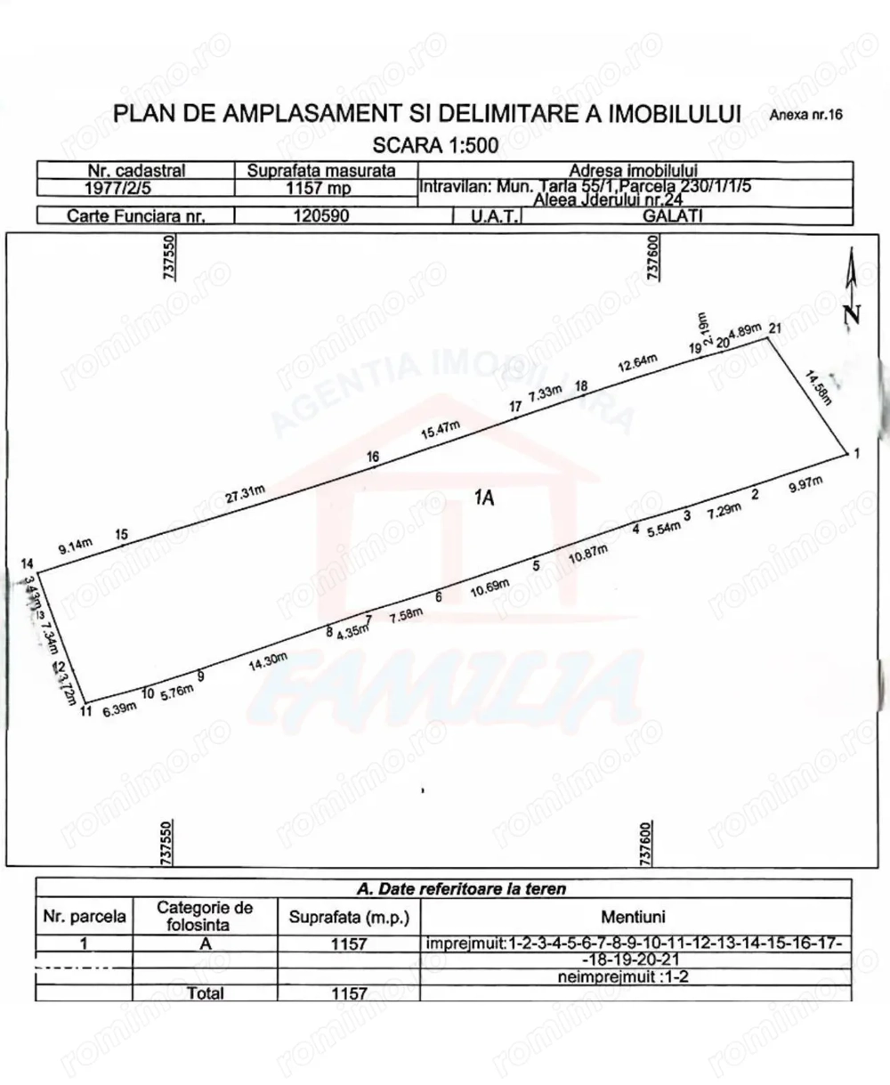 48.500 euro, NEGOCIABIL!!!  1.157 mp, teren intravilan, Bariera Traian