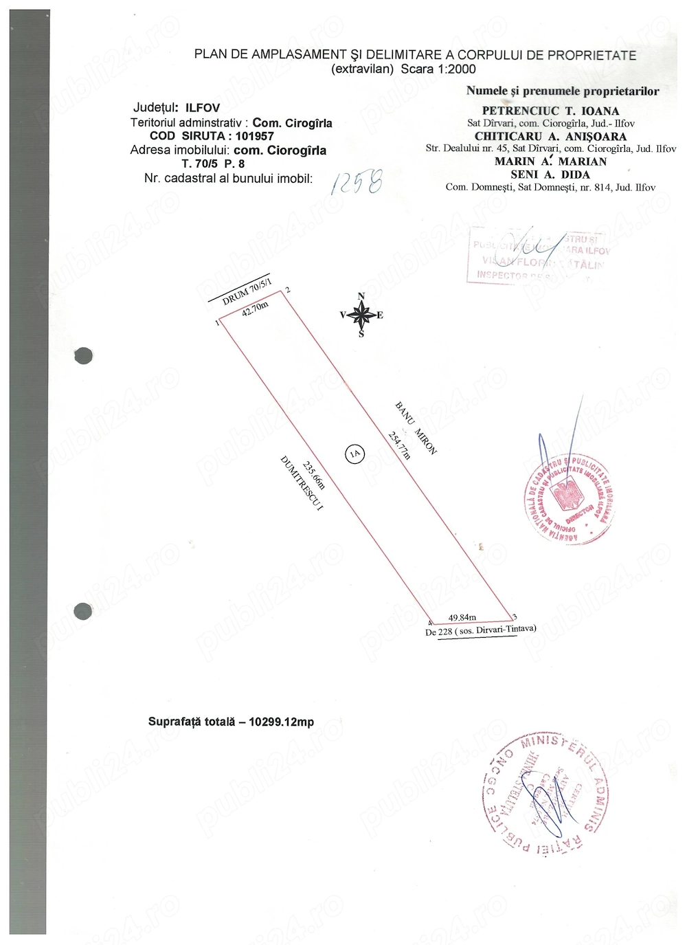teren Ciorogarla 10281 mp numai cu 20 euro