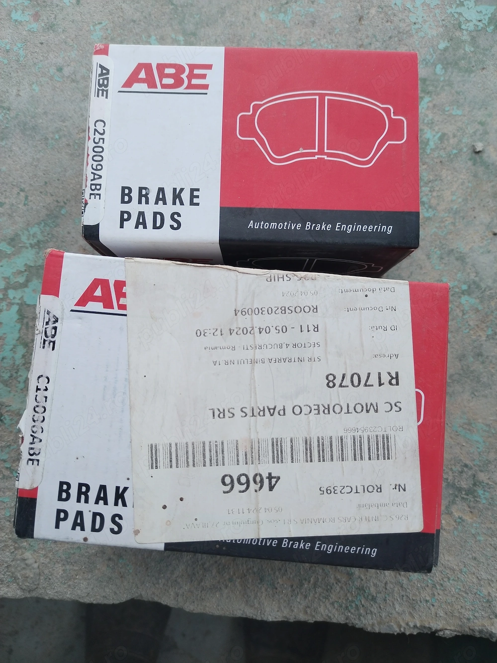 Set complect placute frana  fata si spate  Smart ForFour