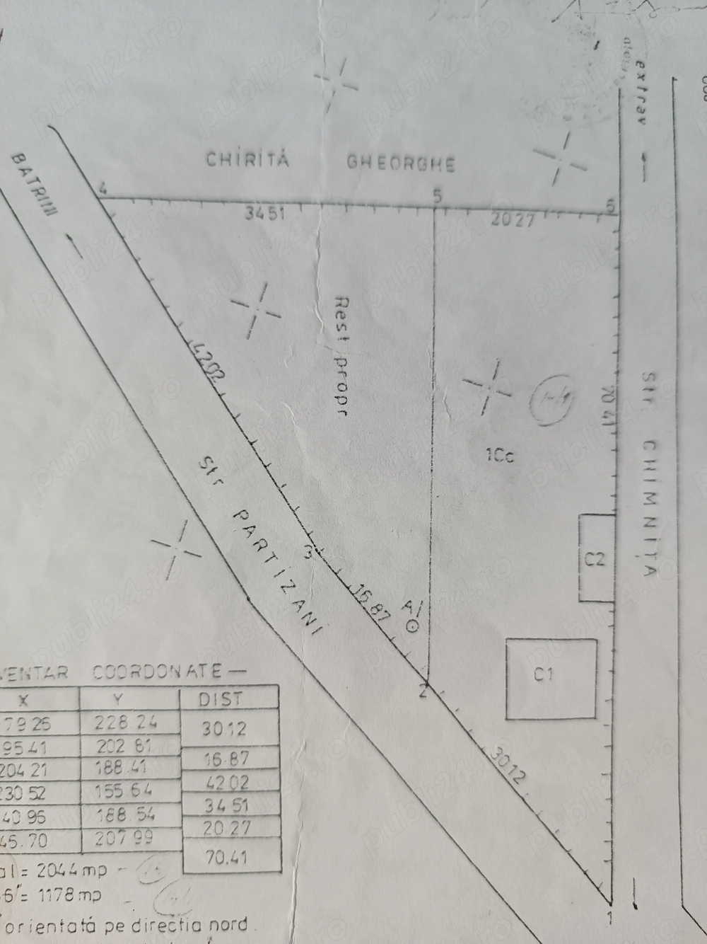 1000mp teren intravilan,livadă pruni ,Com. Starchiojd 