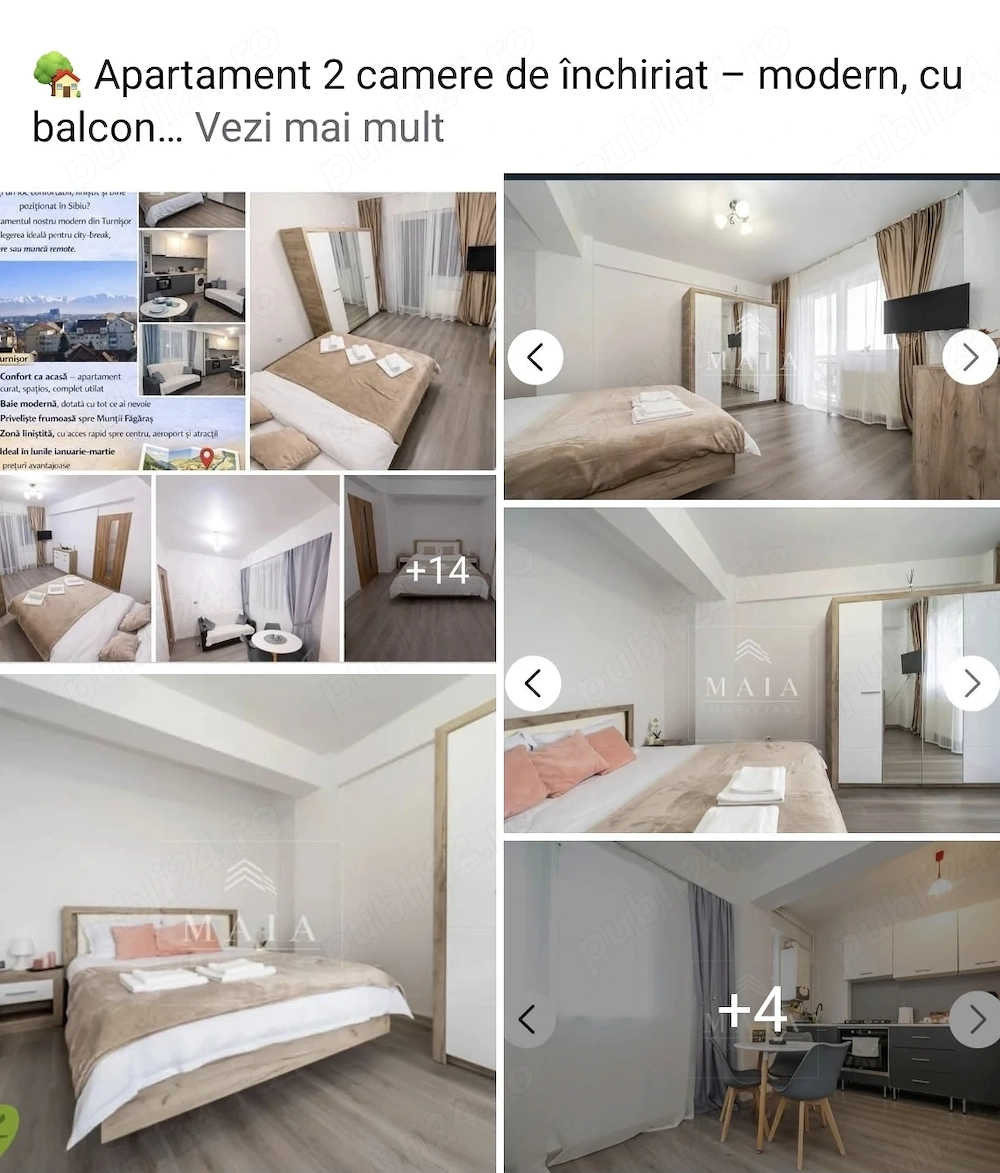 Inchiriez apartament cu 1 camera