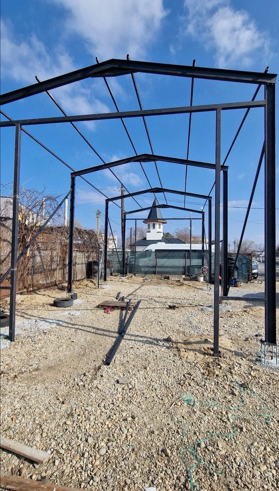 Vand hale metalice complete pentru: - Service Auto  - Spalatorie Auto  - Statie de Anvelopare  - Gar