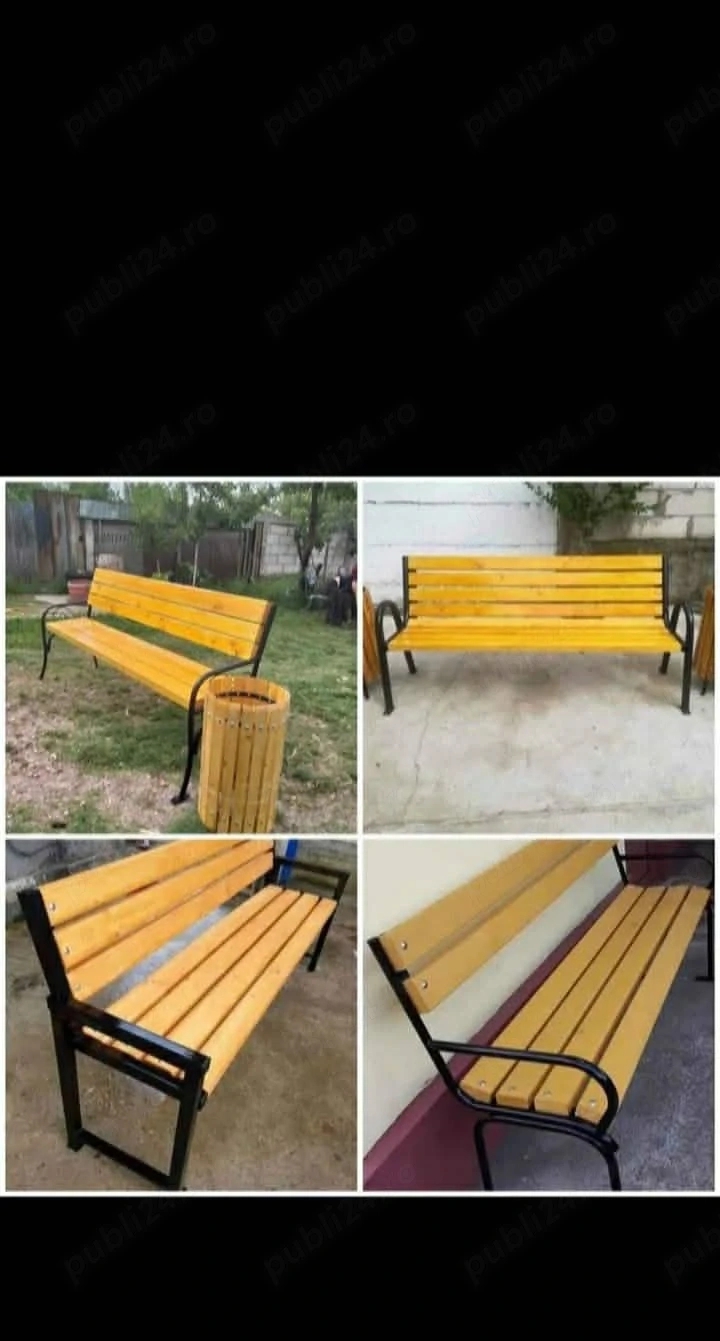 Vând băncuțe stradale și seturi masa si scaune coșuri de gunoi etc..