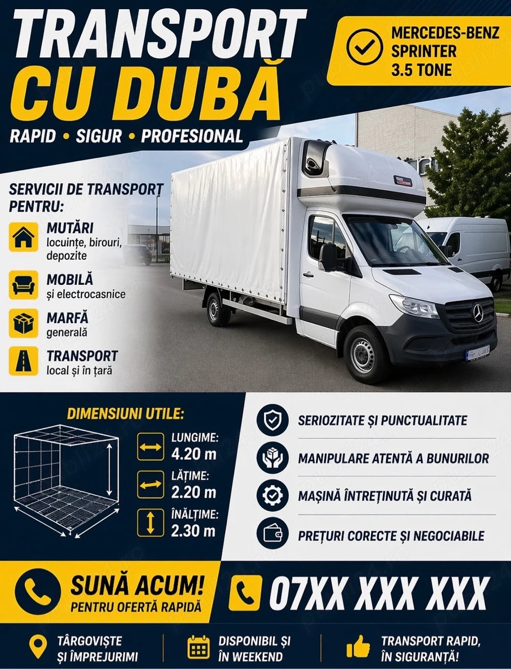 Transport mobilă și marfă cu dubă   mutări rapide