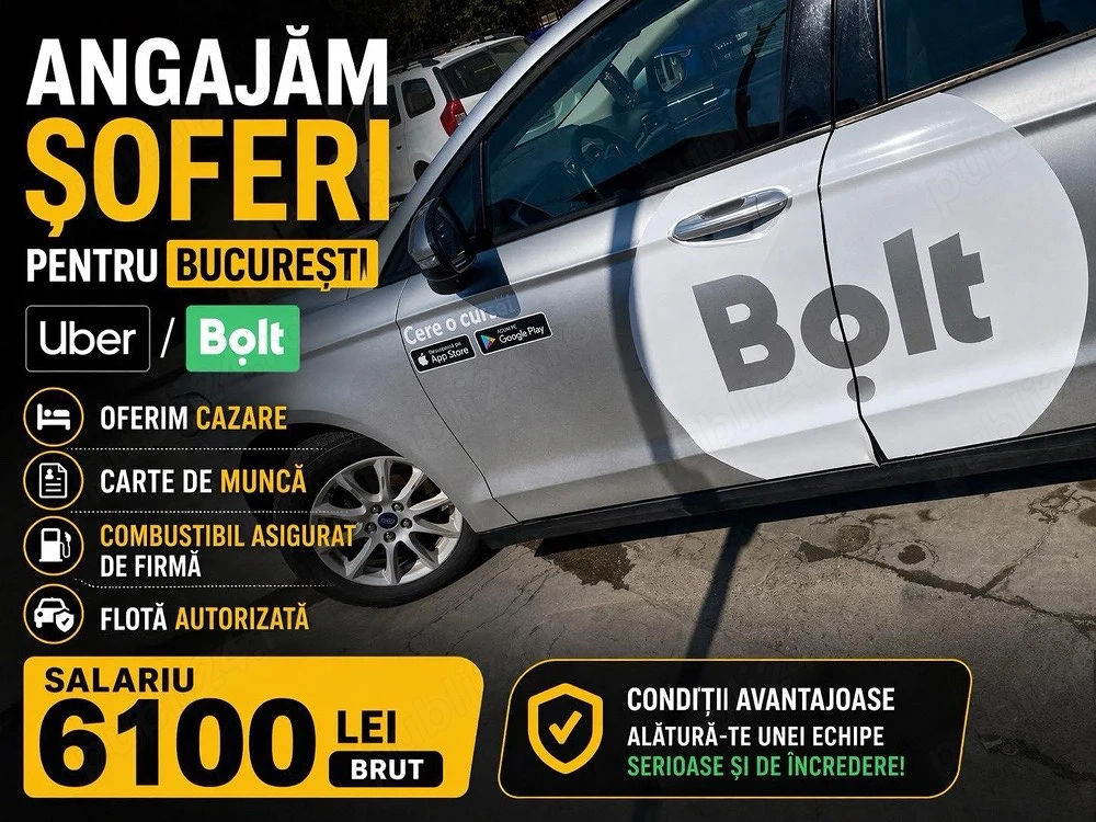 angajez soferi pentru uber bolt . oferim cazare