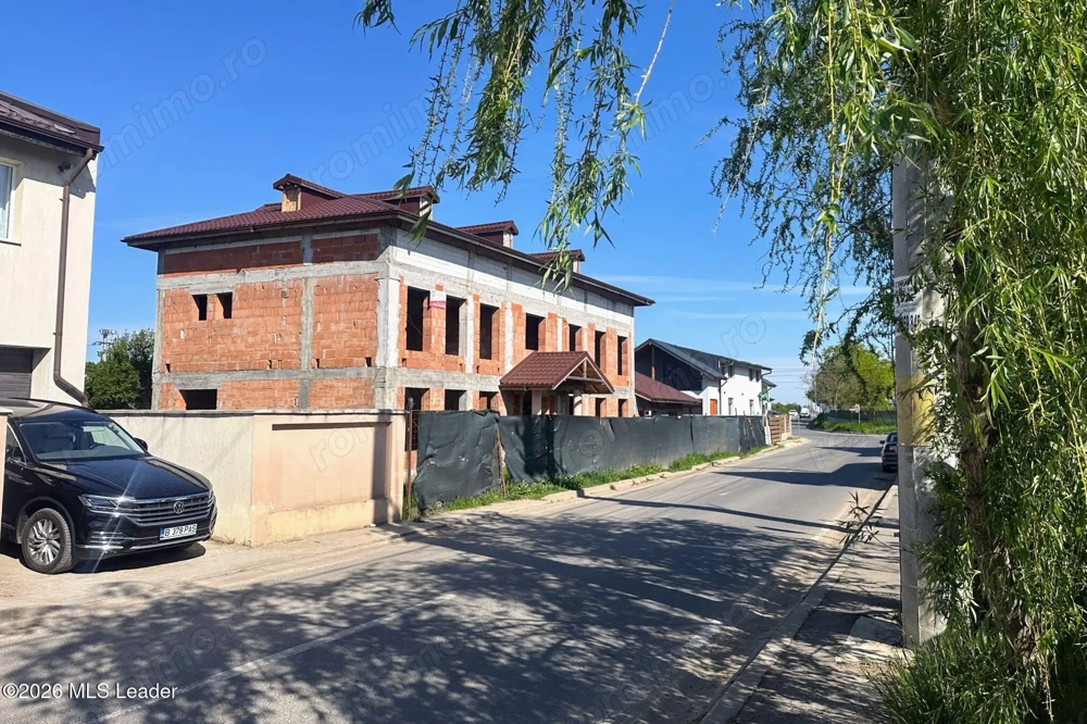 Domnesti - cladire 319 mp util, 2x garaj, ideal comercial
