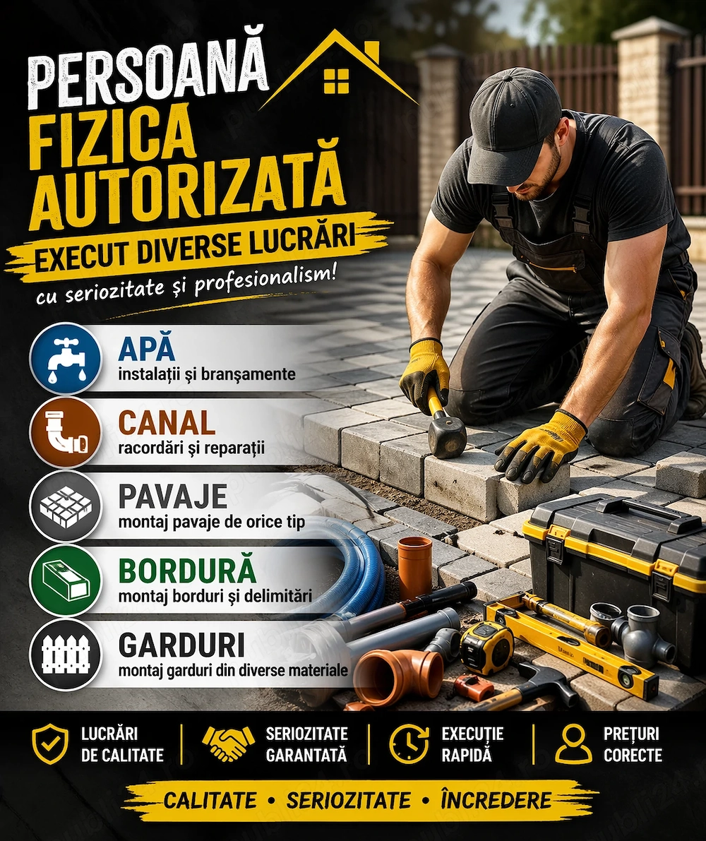 PFA executam diverse lucrări la prețuri corecte!