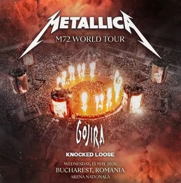 Bilete din IASI pentru concert Metallica in Bucuresti pe 13 Mai - Arena Nationala