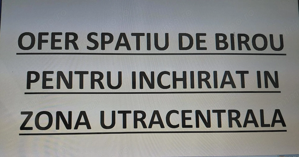Ofer spatiu de birou 60 mp cu baie proprie 2 incaperi situat in Piata Operei cu vedere in Piata