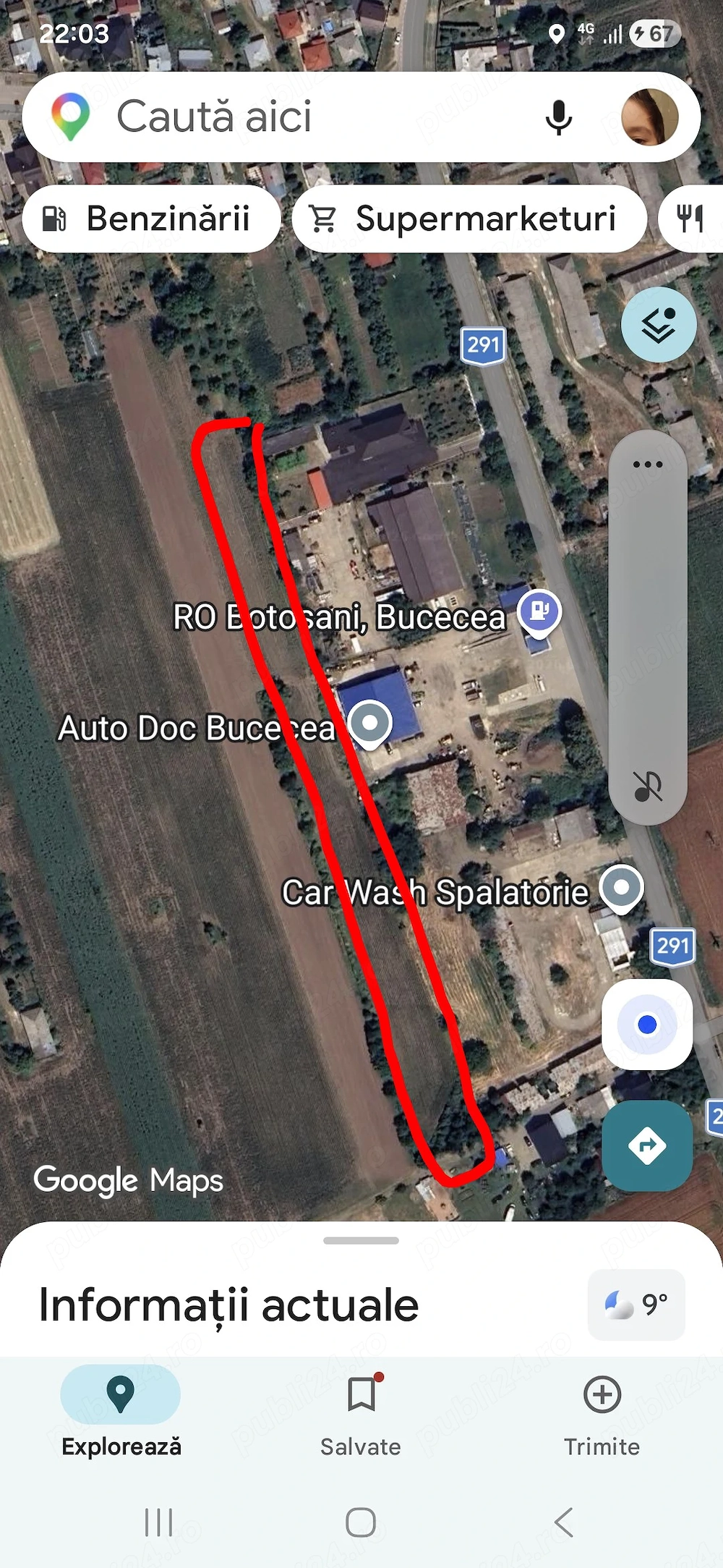 Teren arabil zona comerciala 