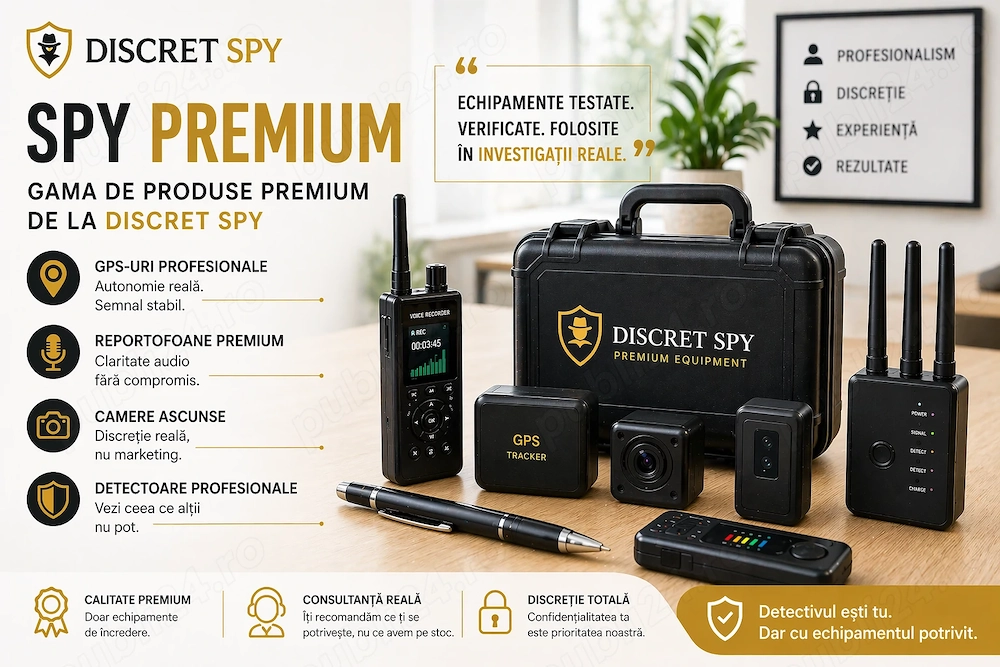 DiscretSpy -Premium -Gama de echipamente premium pentru profesionisti Spy Premium 