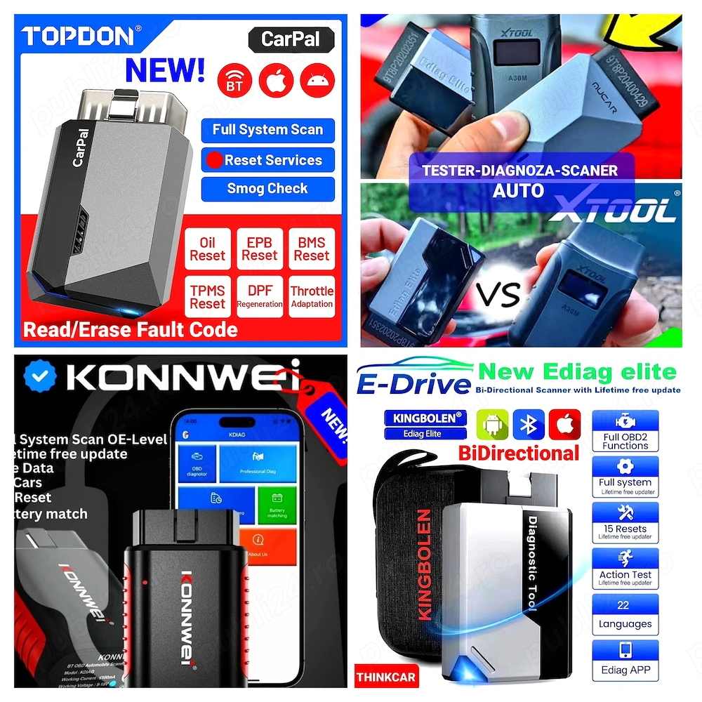 Aparat Diagnoza Auto Tester Scaner Multimarca*FULL*Obd 2*Cititor/Stergere Erori/Defecte Masina ..