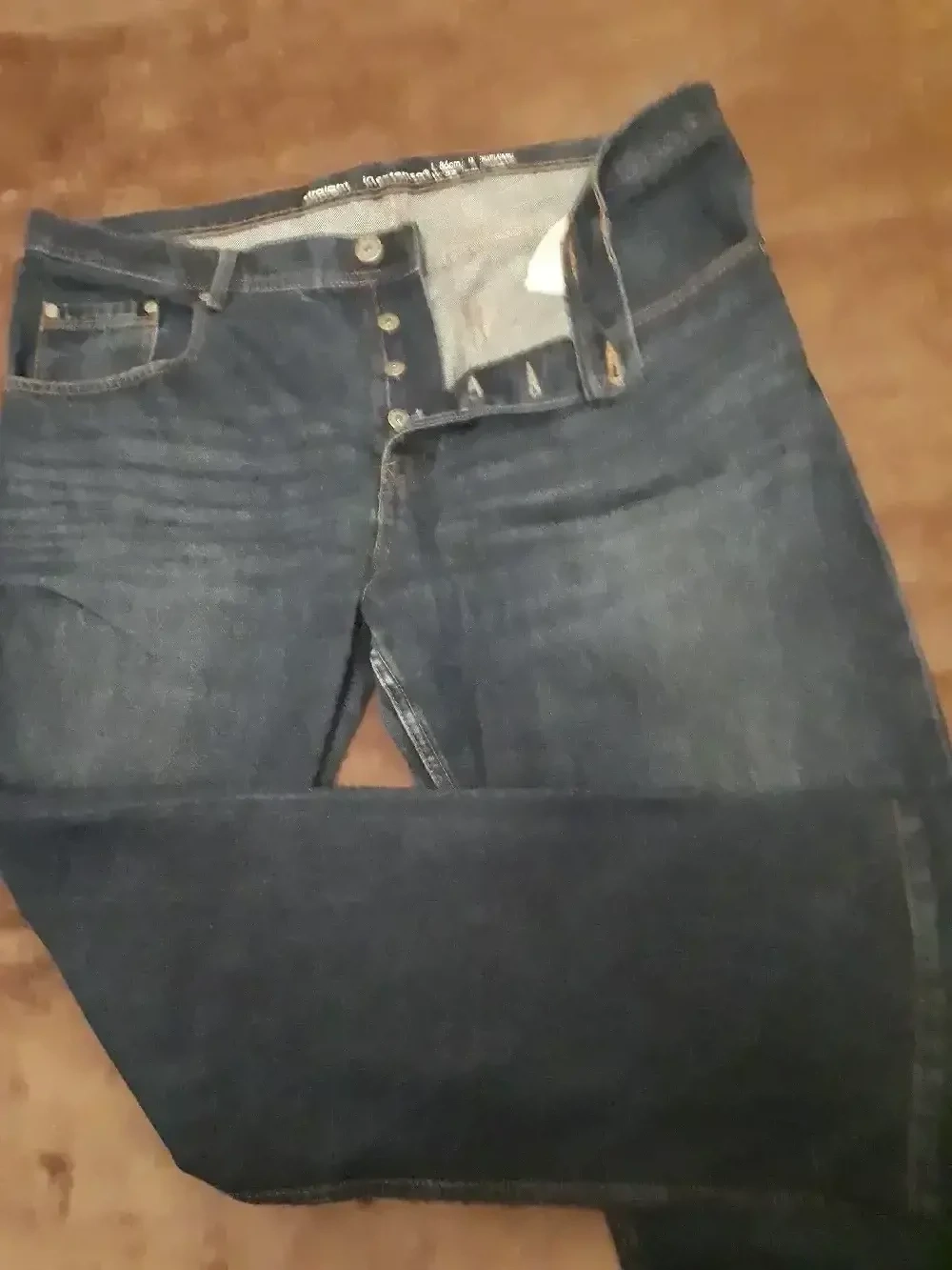 Blugi bărbătești denim de culoare albastru închis 